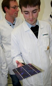 Eine polykristalline Solarzelle